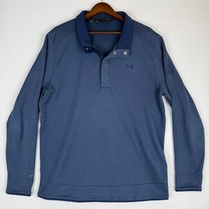 Under Armour Golf Sweatshirt Mens 2XL Fleece 1/4 Snap Mock‎ Neck Loose Fit